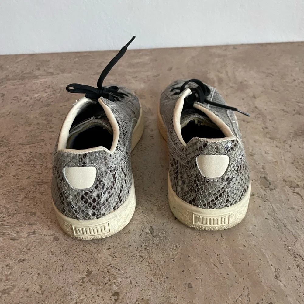 PUMA Snake Print Clyde Sneaker w/ Black Laces - Picture 3 of 5